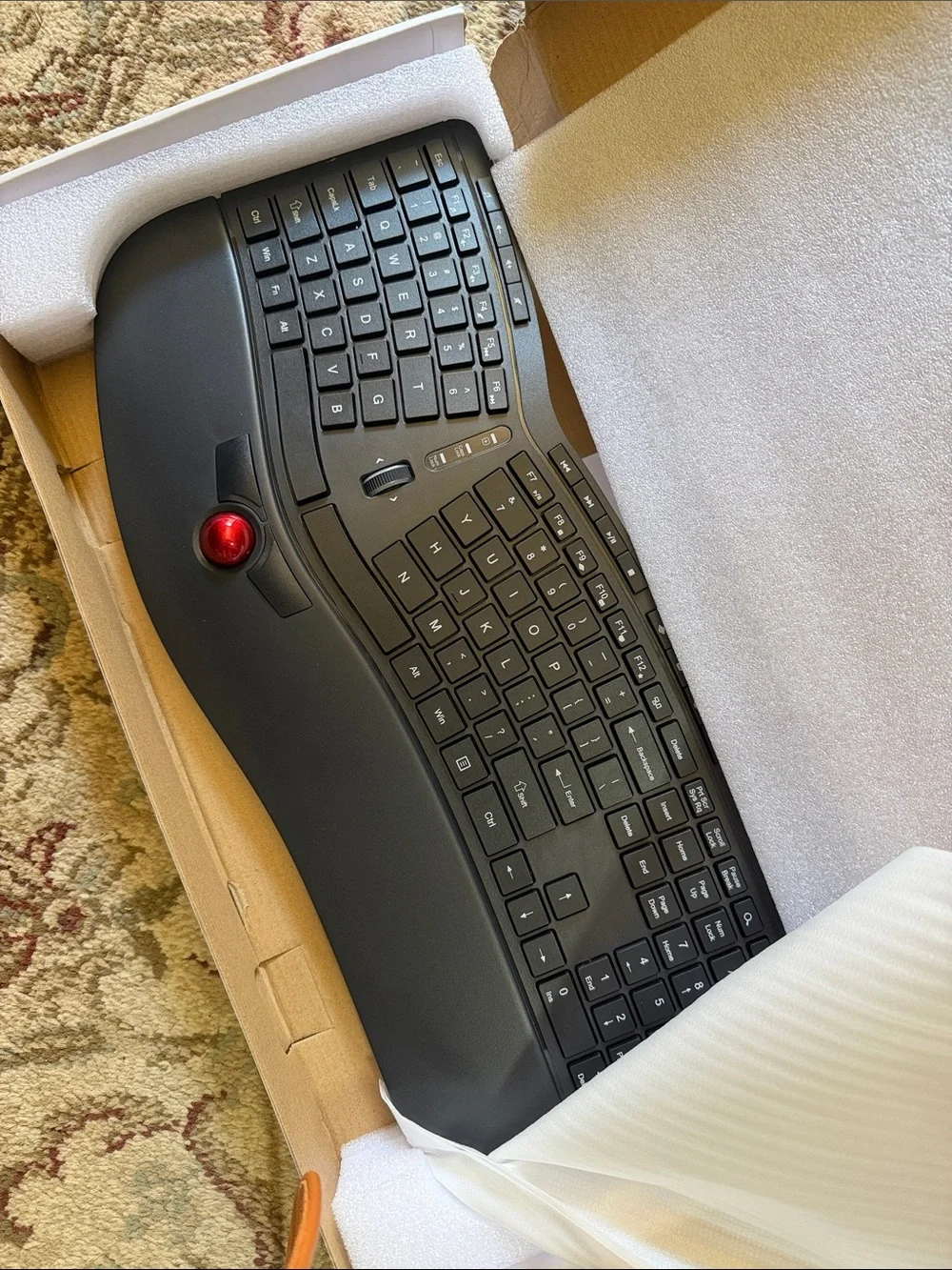 Ergonomic Wireless Keyboard - Black